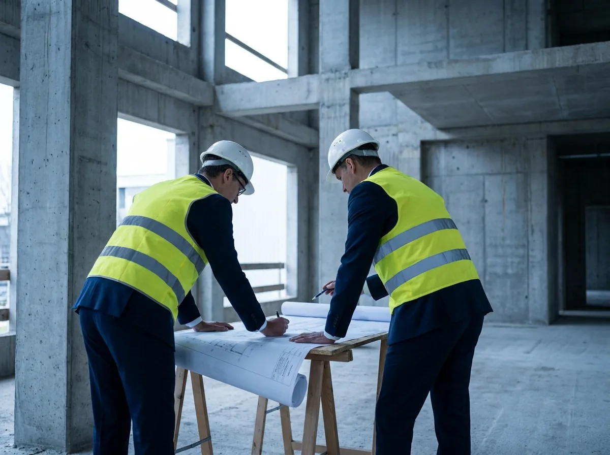 Walk-through of a structural shell with drawings